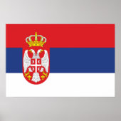 セルビア国旗 ポスター (正面)