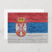 セルビア国旗 ポストカード (正面/裏面)