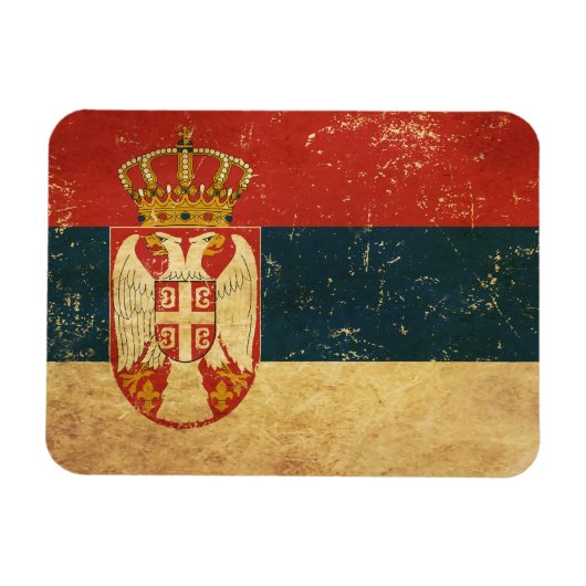 セルビア国旗 マグネット (横)
