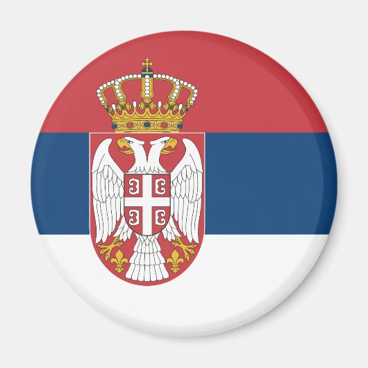 セルビア国旗 マグネット (正面)