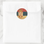 セルビア国旗 ラウンドシール (バッグ)