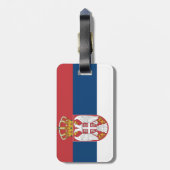 セルビア国旗 ラゲッジタグ (裏面縦)