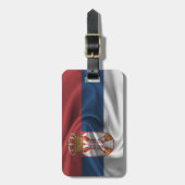 セルビア国旗 ラゲッジタグ (正面縦)