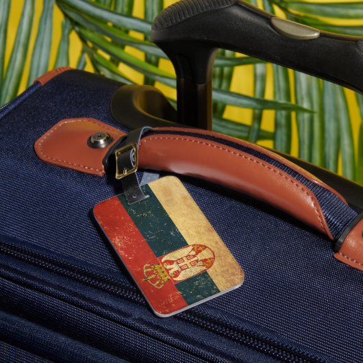 セルビア国旗 ラゲッジタグ (正面インサイチュ1)