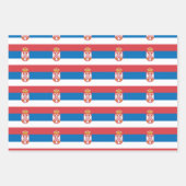 セルビア国旗 ラッピングペーパーシート (正面3)