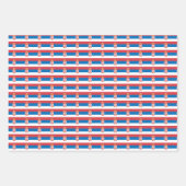 セルビア国旗 ラッピングペーパーシート (正面3)