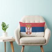セルビア国旗 ランバークッション (椅子)