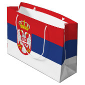 セルビア国旗 ラージペーパーバッグ (裏面アングル)