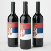 セルビア国旗 ワインラベル (ボトル)