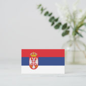 セルビア国旗 名刺 (スタンド正面)
