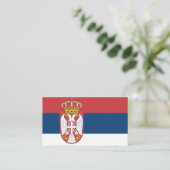 セルビア国旗 名刺 (スタンド正面)
