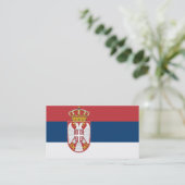 セルビア国旗 名刺 (スタンド正面)