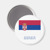 セルビア国旗(名前) マグネット (正面/裏面)