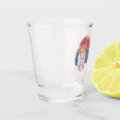 セルビア国旗、愛国心 ショットグラス (左)