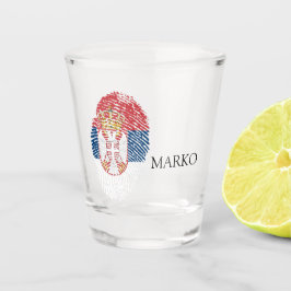 セルビア国旗、愛国心 ショットグラス