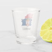 セルビア国旗、愛国心 ショットグラス (裏面)