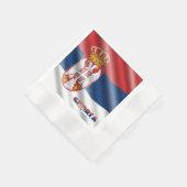 セルビア国旗 縁ありカクテルナプキン (角)