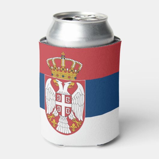 セルビア国旗 缶クーラー (缶正面)