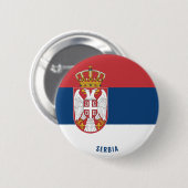セルビア国旗 缶バッジ (正面&裏面)