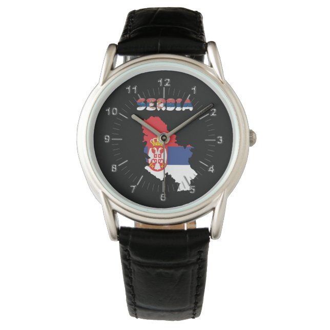 セルビア国旗 腕時計 (正面)
