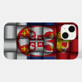 セルビア国旗 Case-Mate iPhoneケース (裏面 (横))