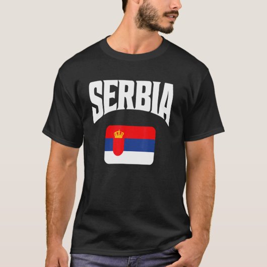 セルビア国旗 Tシャツ (正面)