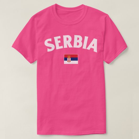 セルビア国旗 Tシャツ (デザイン正面)
