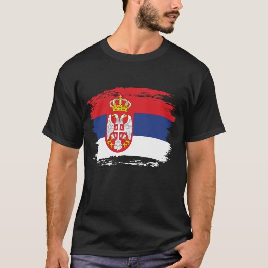 セルビア国旗 Tシャツ (正面)