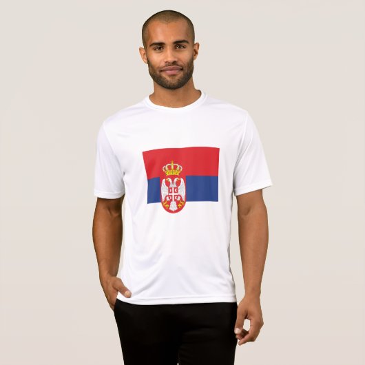セルビア国旗 Tシャツ (正面フル)