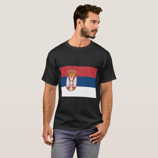 セルビア国旗 Tシャツ (正面フル)