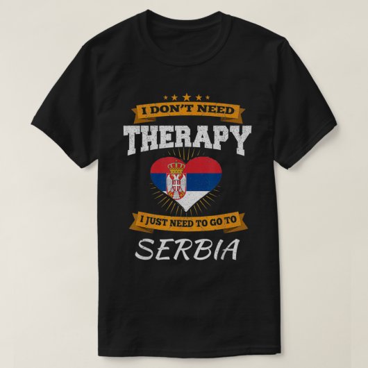 セルビア国旗Iセルビア国旗IバケーションIおもしろいセルビア Tシャツ (デザイン正面)