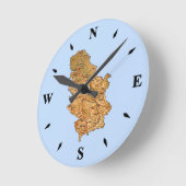 セルビア地図時計 ラウンド壁時計 (傾斜)