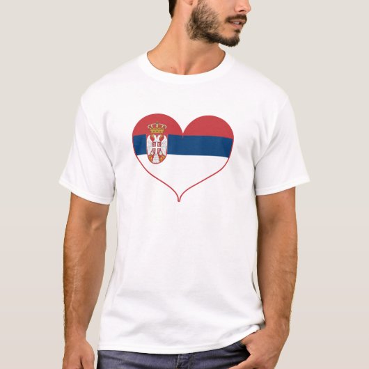 セルビア大好き 国旗 Tシャツ (正面)