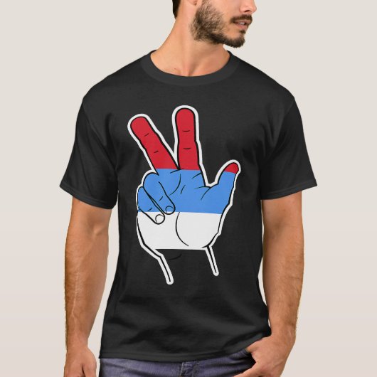 セルビア式の敬礼 Tシャツ (正面)