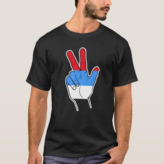 セルビア式敬礼 Tシャツ (正面)