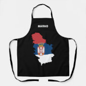 セルビア愛国国旗 エプロン (正面)