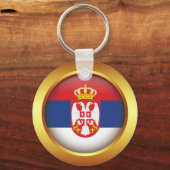 セルビア愛国国旗 キーホルダー (裏面)