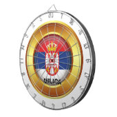 セルビア愛国国旗 ダーツボード (正面右)