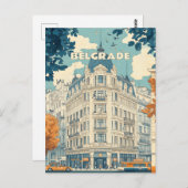セルビア旅行ベオグラード ポストカード (正面/裏面)