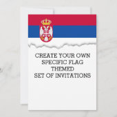 セルビア旗 招待状 (正面)