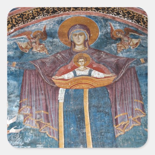 セルビア正教会とユネスコの遺跡 スクエアシール (正面)