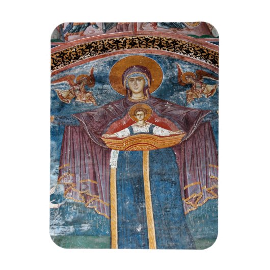 セルビア正教会とユネスコの遺跡 マグネット (縦)