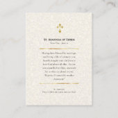 セルビア正統祈りの言葉カードのセント・アナスタシア プレイスカード (裏面)