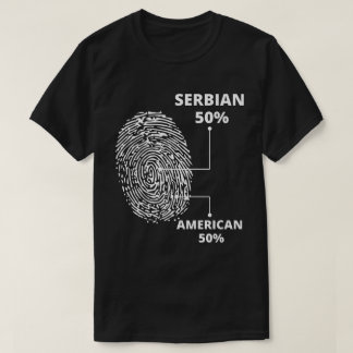 セルビア系アメリカ人指紋 Tシャツ