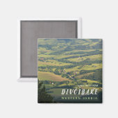 セルビア西部からの挨拶 – Divchibare 1 マグネット (正面/裏面)