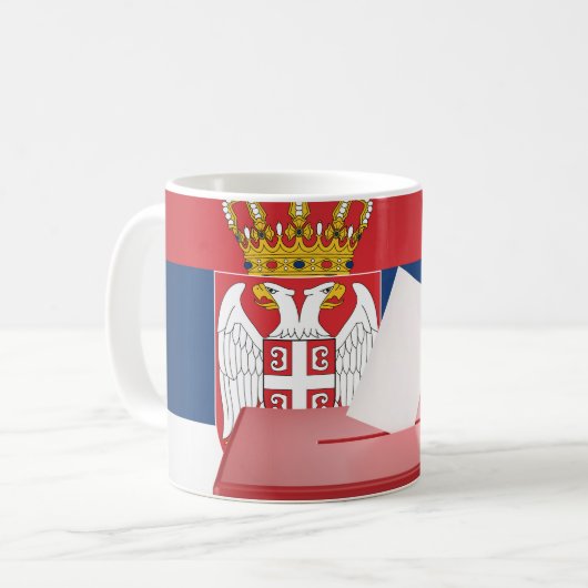 セルビア選挙 コーヒーマグカップ (正面左)