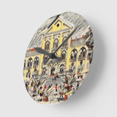 セルビア、アランジェロバック、スタロ・ズダニエ ラウンド壁時計 (傾斜)