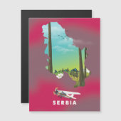 セルビア イラストマップ トラベルポスター (正面/裏面)