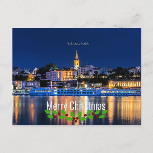 セルビア・クリスマス・ベオグラード ポストカード (正面)