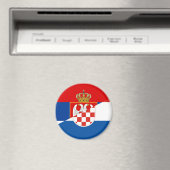 セルビア・クロアチア国旗の国半記号 マグネット (インサイチュ (食洗機))
